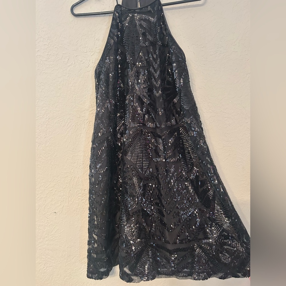 Black Sequin Dress